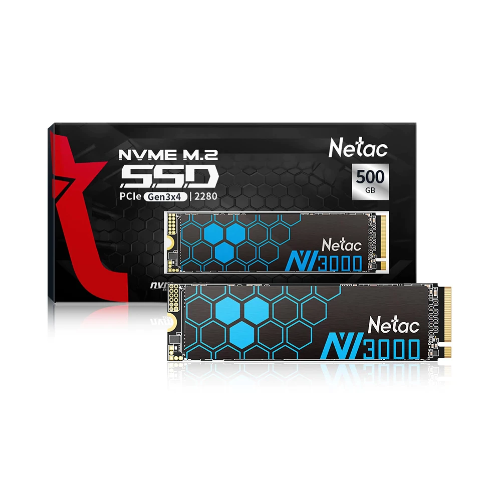 Ssd Netac Nv3000 1 TB Nvme M.2 Pcie Gen3x4 Leitura 3400 MB/s